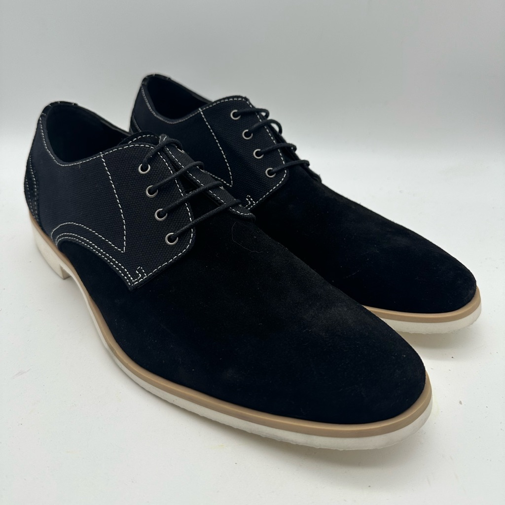 Brand New Stacy Adams Preston 24891125 Black SuedeCanvas Upper